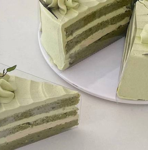 Matcha Cream Cake (slice)